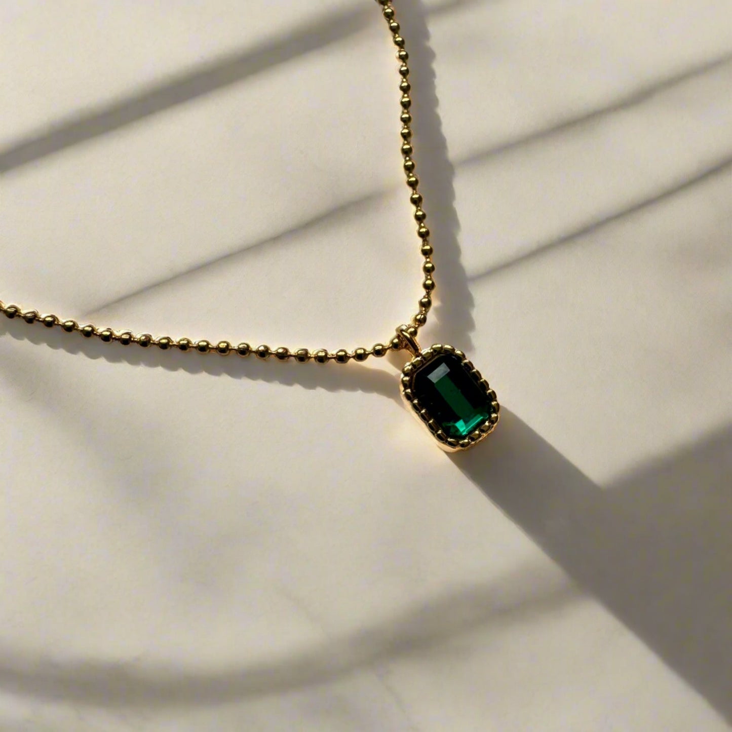 Emerald 18K Pendant Necklace