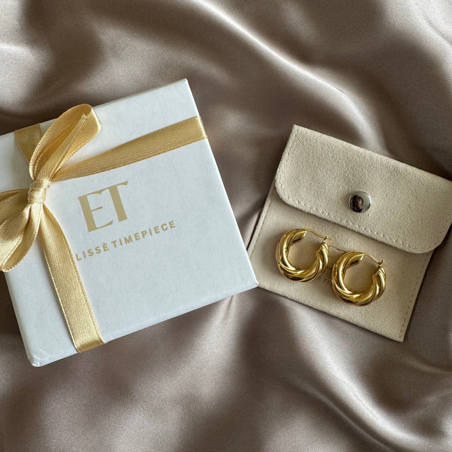 Paris Gold Hoop Earrings