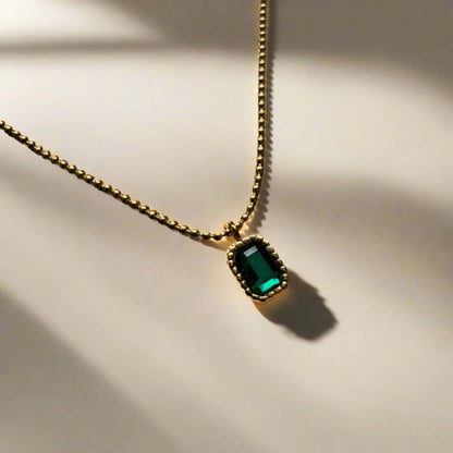 Emerald 18K Pendant Necklace