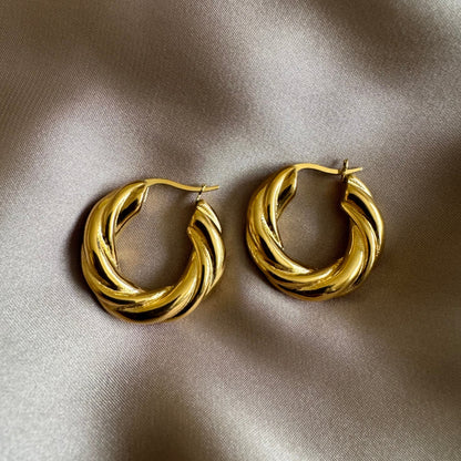 Paris Gold Hoop Earrings