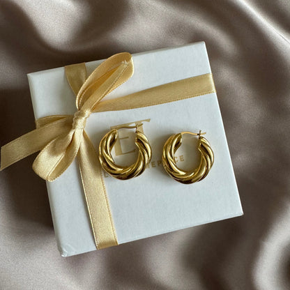 Paris Gold Hoop Earrings