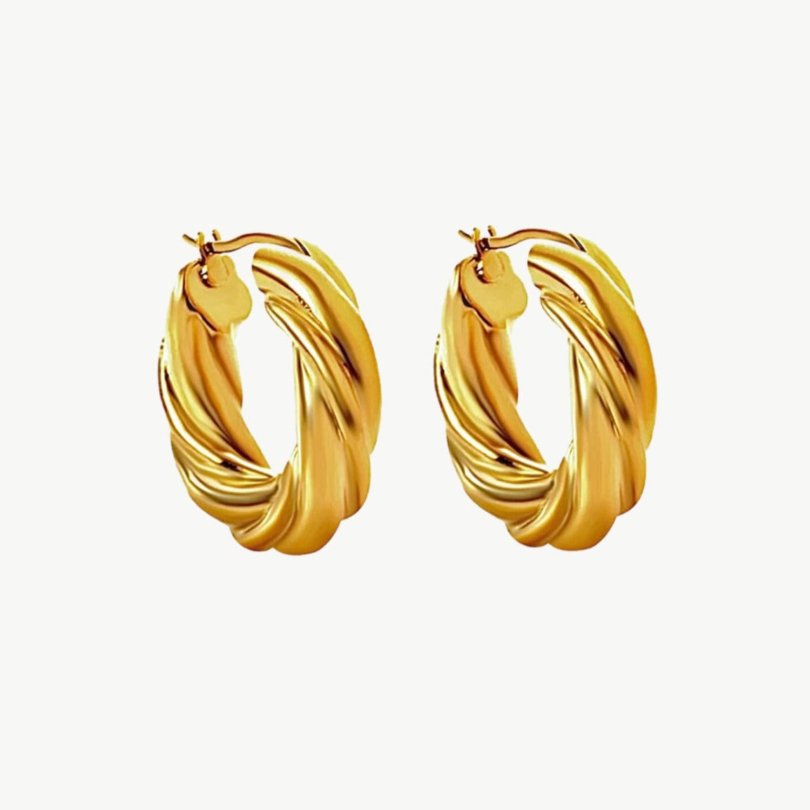 Paris Gold Hoop Earrings