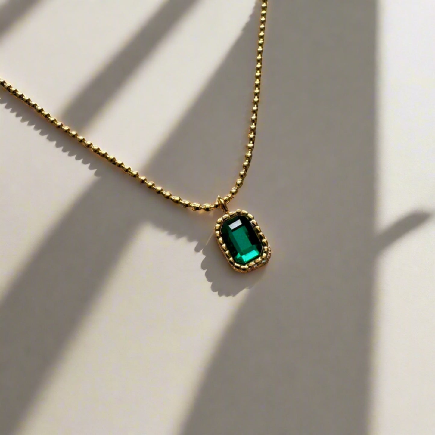 Emerald 18K Pendant Necklace