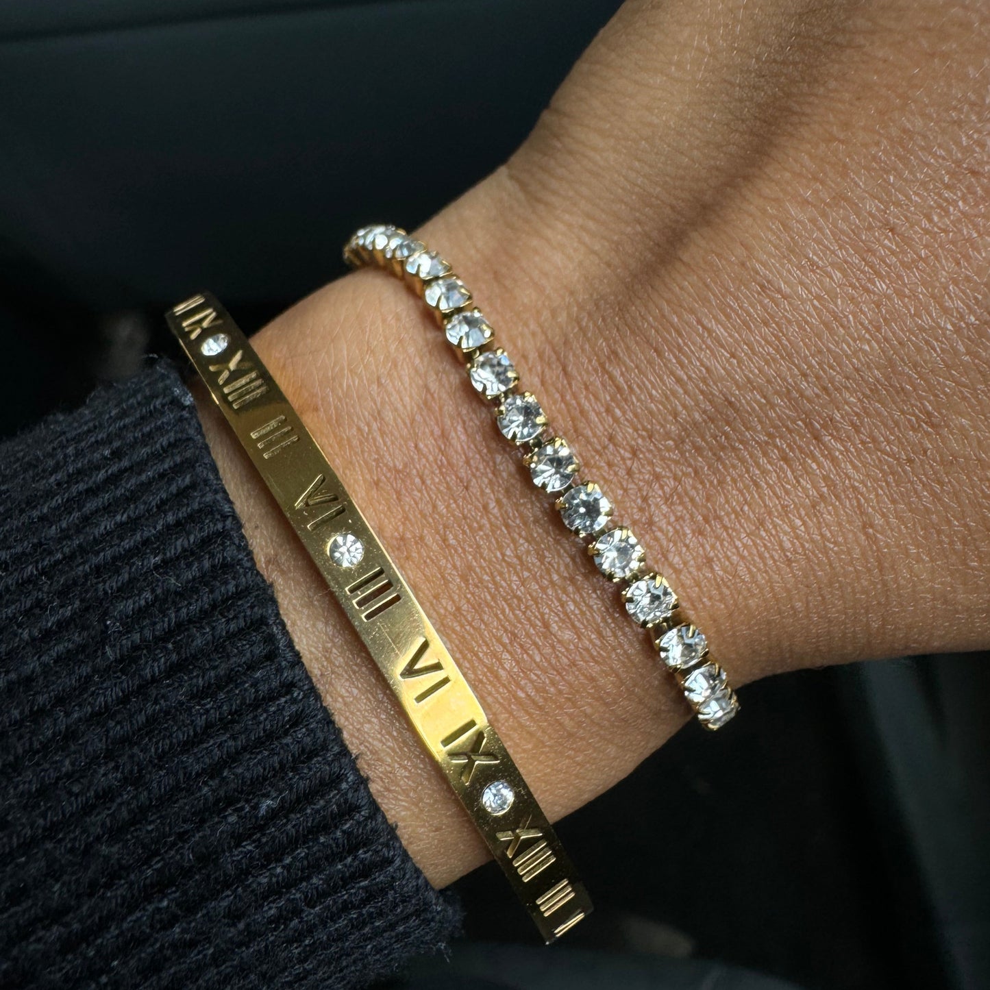 Radiant Gold Tennis Bracelet