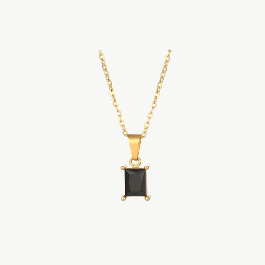 Milan Onyx Black Pendant Necklace