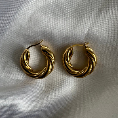 Paris Gold Hoop Earrings