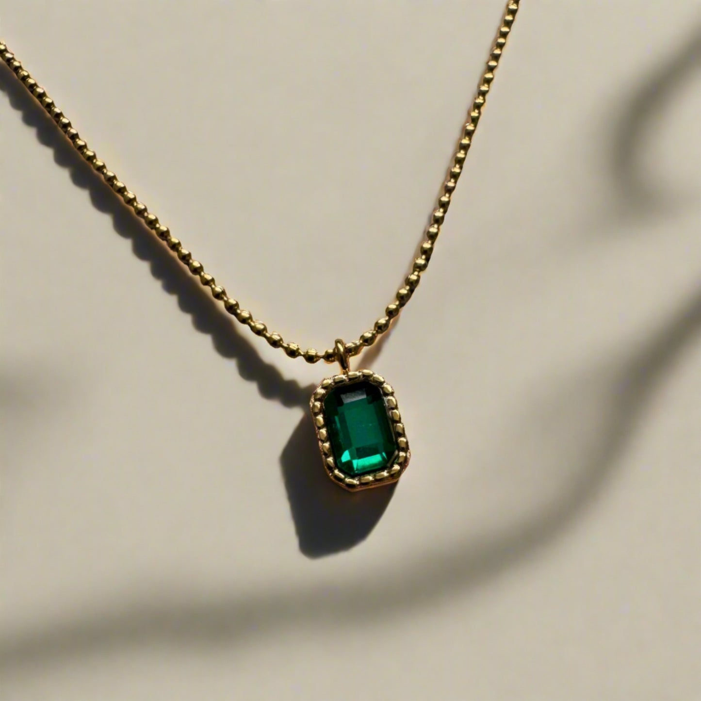 Emerald 18K Pendant Necklace