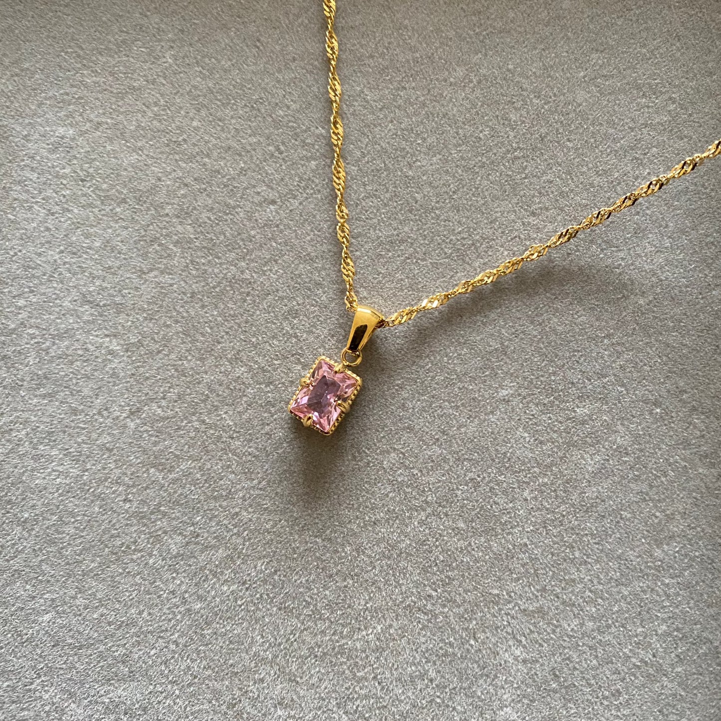 Valentine Pink Pendant Necklace