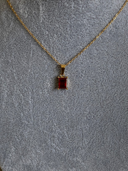 Red Milan Pendant Necklace