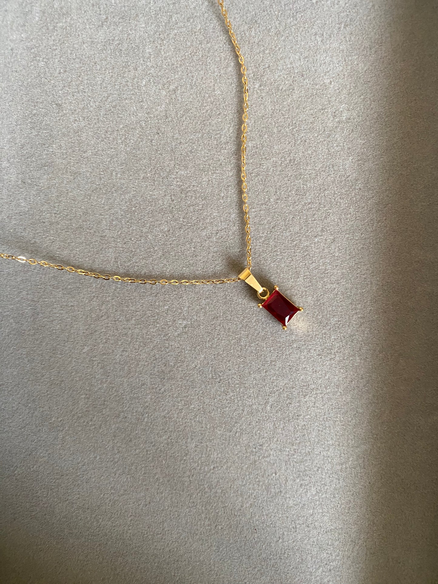 Red Milan Pendant Necklace