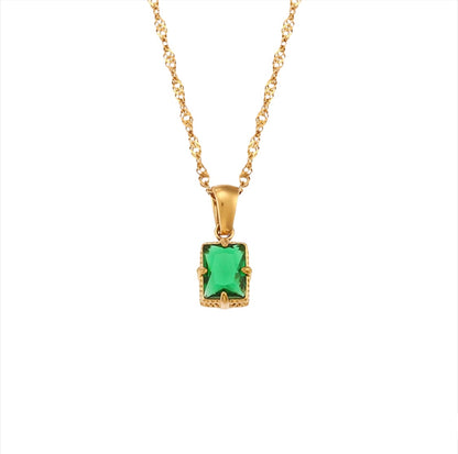 Valentine Emerald Pendant Necklace