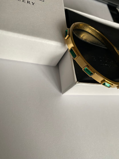 Valentine Emerald 18k Gold Bangle